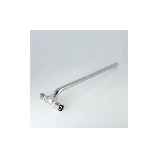 Тройник радиаторный пресс с латунной хром. трубкой 15 мм, 16х15х16 (300 мм. короткий) Valtec VTm.282.N.161516, Исполнение: 300 мм короткий ,фото 3