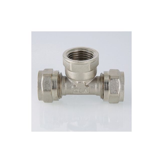 Тройник обжимной с переходом на вн. р. 16х1/2" Valtec VTm.332.N.160416, Размер изделия: 16 мм х 1/2 ,фото 2