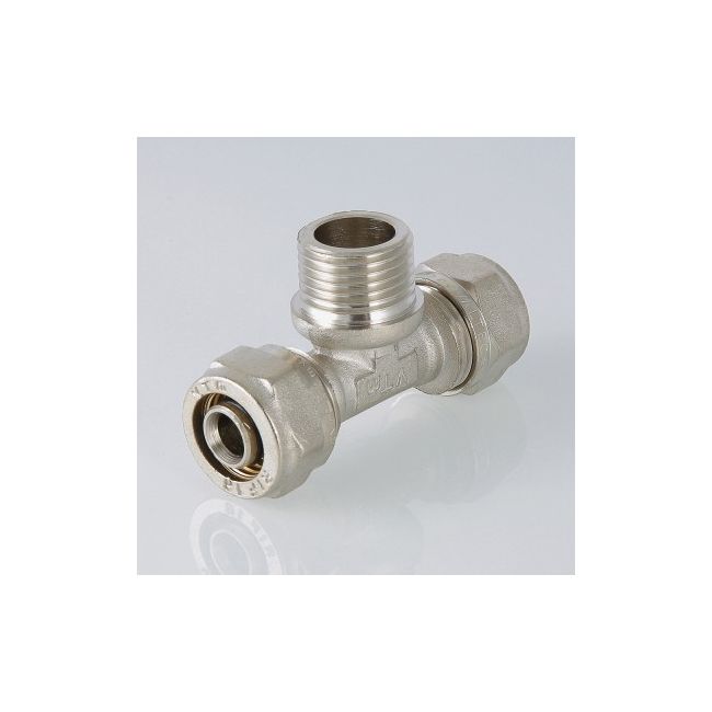 Тройник обжимной с переходом на нар. р. 16х1/2" Valtec VTm.333.N.160416, Размер изделия: 16 мм х 1/2 ,фото 3