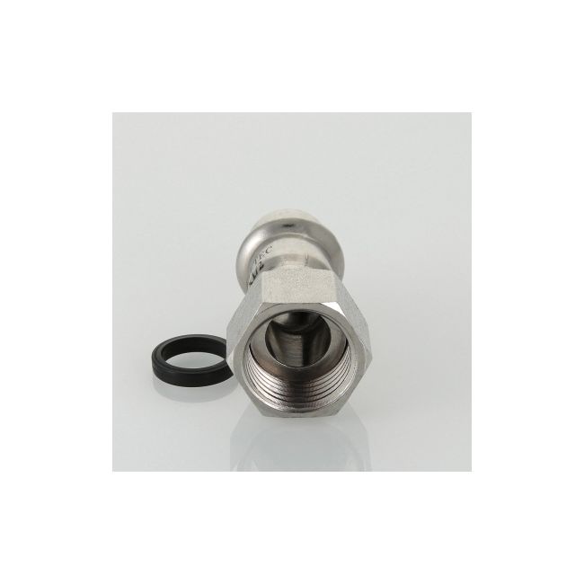 Соединитель с накидной гайкой нерж. сталь 15х1/2" Valtec VTi.908.I.001504, Для трубы диаметром, мм: 15, Резьба подключения: 1/2" ,фото 4