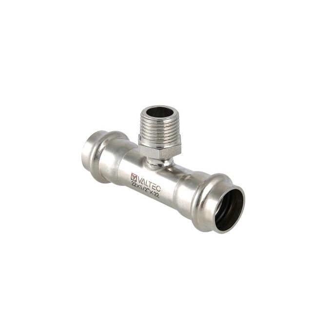Тройник с нар.р. нерж. сталь 18х1/2" Valtec VTi.933.I.180418, Размер изделия: 18 мм х 1/2 