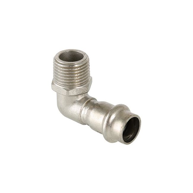 Угольник 90° с нар.р. нерж. сталь 18х1/2" Valtec VTi.953.I.001804, Размер изделия: 18 мм х 1/2 