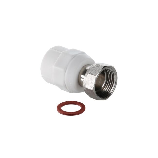 Соединитель PPR с накидной гайкой 25х3/4" Valtec VTp.708.0.02505, Размер изделия: 25x3/4 