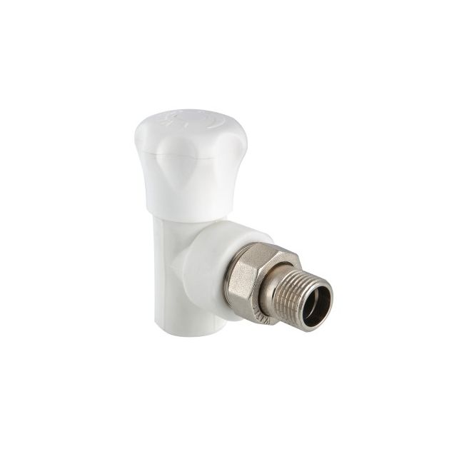 Клапан PPR со сгоном угловой 25х3/4" Valtec VTp.718.V.02505, Для трубы диаметром, мм: 25, Резьба подключения: 3/4" нар 