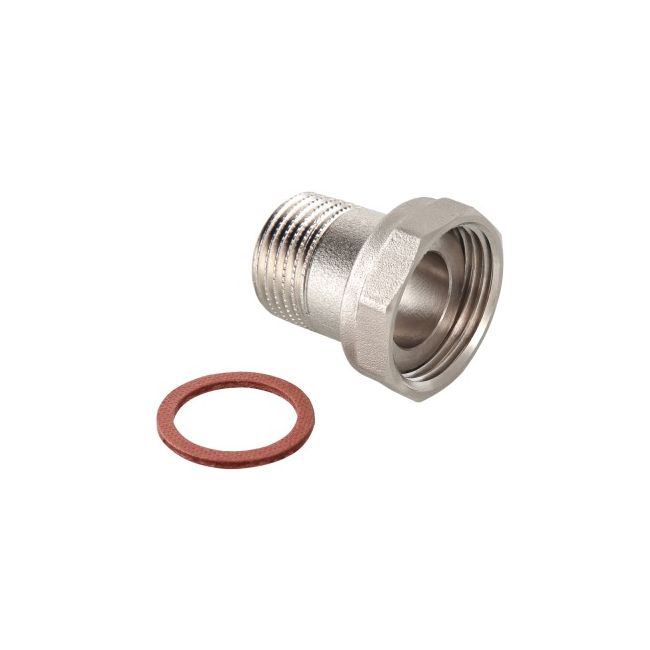 Полусгон прямой с накидной гайкой, 3/4"x1/2" Valtec VTr.613.N.0504, Диаметр подключения, дюйм: 3/4x1/2 