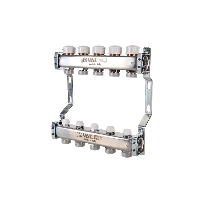 Блок колл. с ручн. регулир. клап.1"х9 вых Евроконус 3/4 Valtec VTc.582.EMNX.0609, Размер изделия: 1, 9 x 3/4, евроконус 