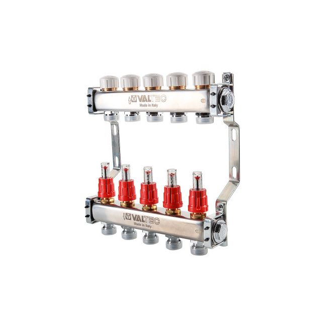 Блок колл. с расход. 1"х8 вых Евроконус 3/4 Valtec VTc.584.EMNX.0608, Размер изделия: 1, 8 x 3/4, евроконус 
