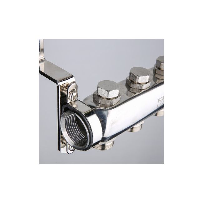 Коллекторный блок из НЕРЖ. стали с регул. и баланс. клап., 1"х3 вых. Евроконус 3/4" Valtec VTc.588.EMNX.0603, Размер изделия: 1, 3 x 3/4, евроконус ,фото 4