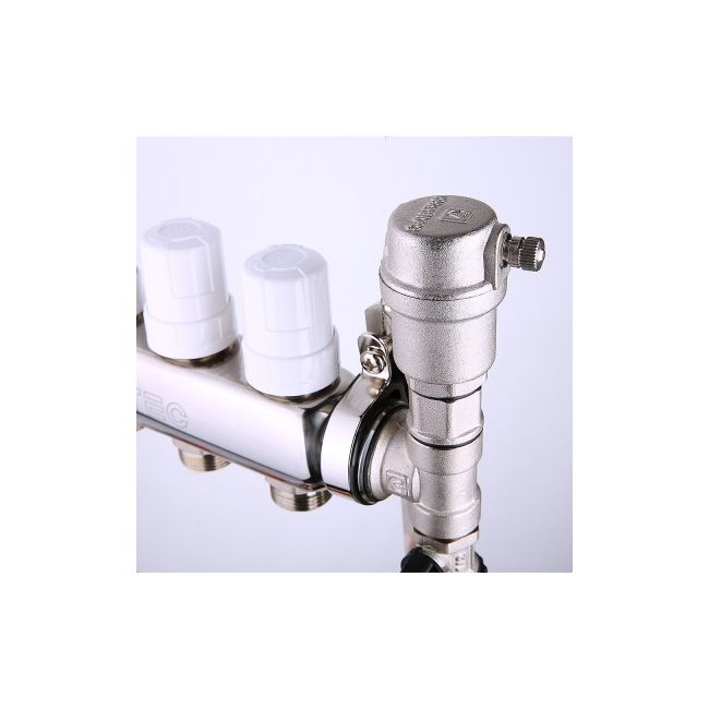 Коллекторный блок из НЕРЖ. стали с регул. клап. и расх., 1"х6 вых. Евроконус 3/4" Valtec VTc.589.EMNX.0606, Размер изделия: 1, 6 x 3/4, «евроконус» ,фото 3