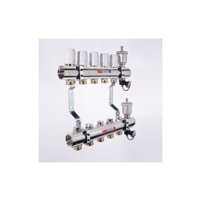 Коллекторный блок с регул. и баланс. клап., 1"х3 вых. Евроконус 3/4" Valtec VTc.594.EMNX.0603, Размер изделия: 1, 3 x 3/4, евроконус ,фото 7