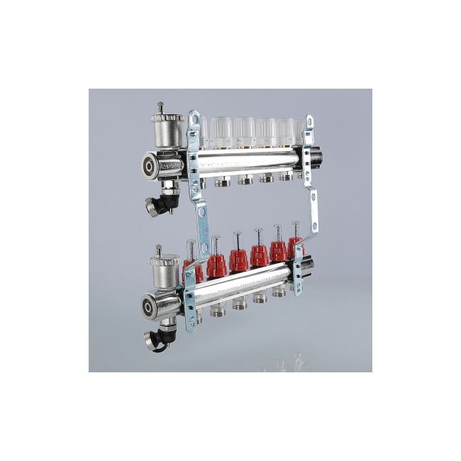 Коллекторный блок с регул. клап. и расх., 1"х3 вых. Евроконус 3/4" Valtec VTc.596.EMNX.0603, Размер изделия: 1, 3 x 3/4, евроконус ,фото 7