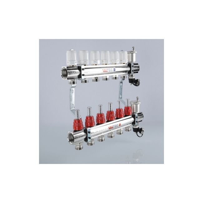 Коллекторный блок с регул. клап. и расх., 1"х3 вых. Евроконус 3/4" Valtec VTc.596.EMNX.0603, Размер изделия: 1, 3 x 3/4, евроконус ,фото 3