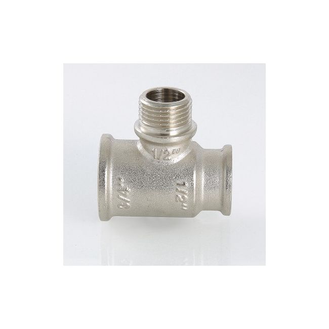 Тройник с переходом на нар. р. 3/4"х3/4"х1/2" вн.-нар.-вн. Valtec VTr.132.RN.050504, Диаметр подключения, дюйм: 3/4х3/4х1/2 ,фото 2