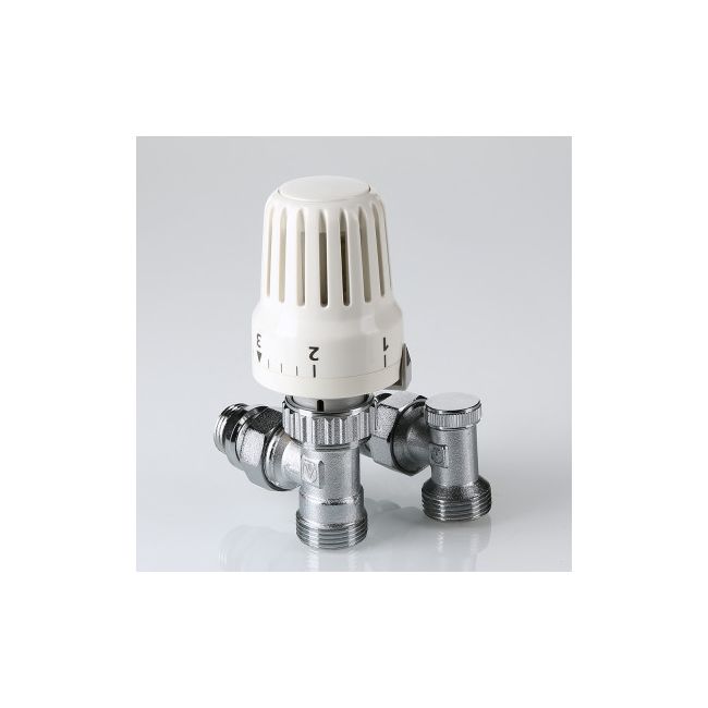 Компл. термор-го оборуд-я д/рад., угл., 1/2" с перех. на "евроконус" (терм.головка,терм.клап.,зап.кл Valtec VT.045.NER.04 ,фото 3