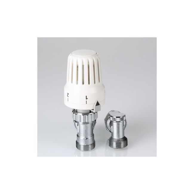 Компл. термор-го оборуд-я д/рад., угл., 1/2" с перех. на "евроконус" (терм.головка,терм.клап.,зап.кл Valtec VT.045.NER.04 ,фото 2