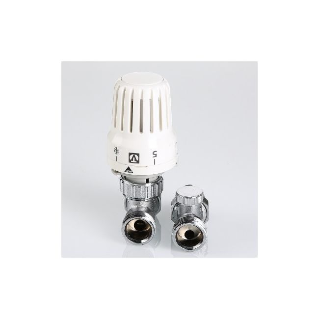 Компл. термор-го оборуд-я д/рад., прям., 1/2" с перех. на "евроконус" (терм.головка,терм.клап.,зап.к Valtec VT.046.NER.04 ,фото 3