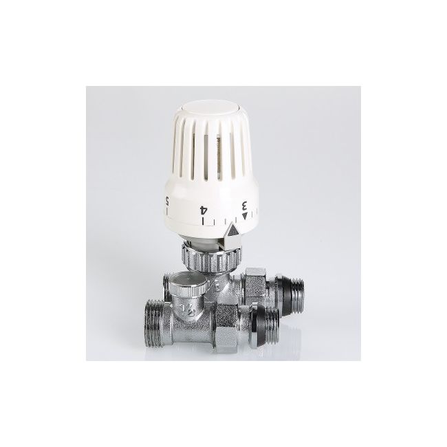 Компл. термор-го оборуд-я д/рад., прям., 1/2" с перех. на "евроконус" (терм.головка,терм.клап.,зап.к Valtec VT.046.NER.04 ,фото 2