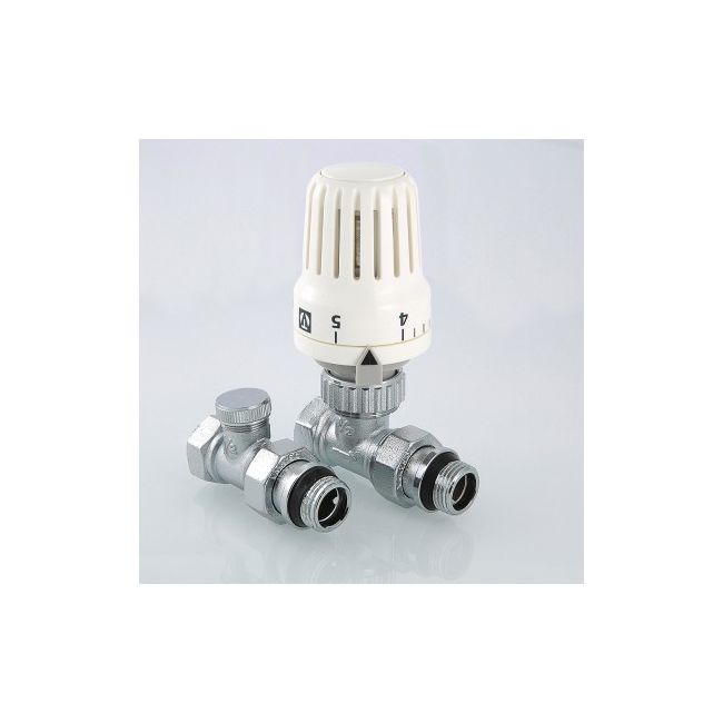 Комплект терморег-го оборуд-я д/рад., прямой 1/2" (термост-ая головка, термостат-й клапан, запорный Valtec VT.046.N.04 ,фото 5