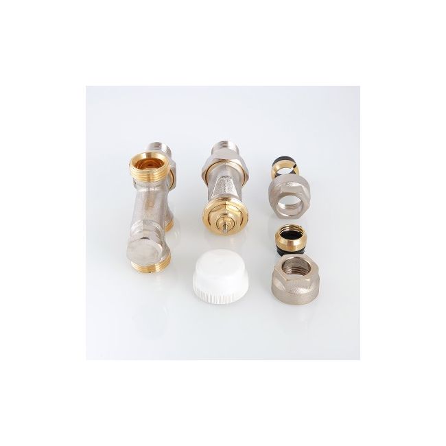 Термостатический узел для нижнего подкл. рад. Однотрубная система (комплект) 1/2"х50% Valtec VT.225K.N.E04050, Размер изделия: 1/2 х 50% х 3/4  ,фото 3