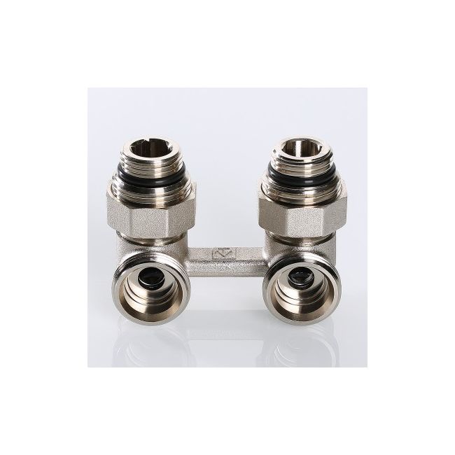 Узел угловой для нижн. подкл. рад. (c компл. адаптеров 1/2"), 3/4хЕвроконус Valtec VT.345.KNA.E04 ,фото 5