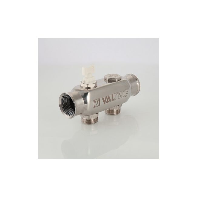 Коллектор из нерж. стали, с м-о расст вых. 50мм, 1"х 2 вых. 3/4" Евроконус Valtec VTc.505.SS.060502, Размер изделия: 1, 2 x 3/4 ,фото 4