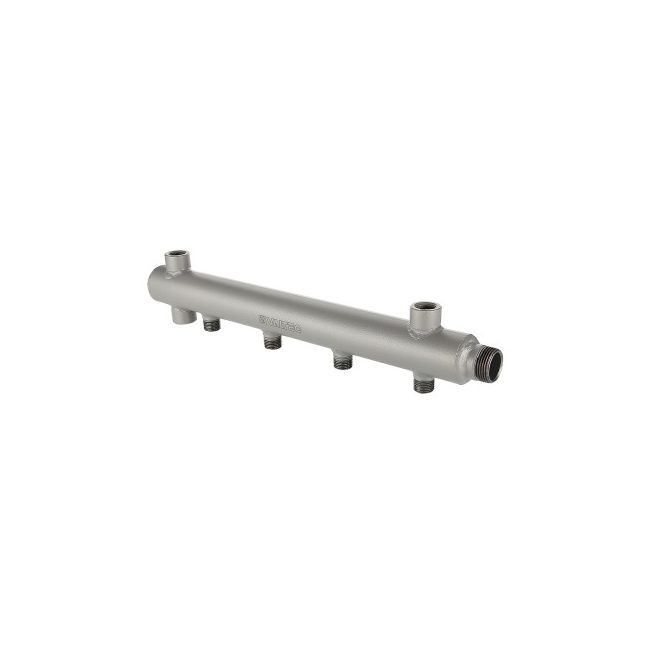 Коллектор из стали (труба ДУ-40), с м-о расст вых. 100мм, 1"х 2 вых. 1/2" нар. Valtec VTc.510.BS.060402, Размер изделия: 1, 2 x 1/2 