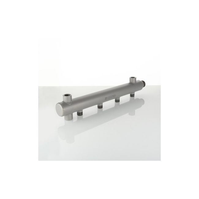 Коллектор из стали (труба ДУ-40), с м-о расст вых. 100мм, 1"х 4 вых. 1/2" нар. Valtec VTc.510.BS.060404, Размер изделия: 1, 4 x 1/2  ,фото 2