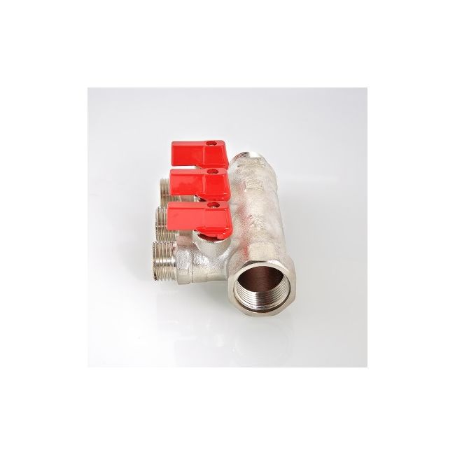 Коллектор с отсекающими кранами, 3/4"х2 вых. 1/2" нар. Valtec VTc.580.N.0502, Размер изделия: 3/4, 2 х 1/2 ,фото 5