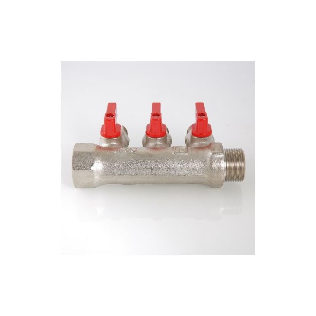 Коллектор с отсекающими кранами, 3/4"х2 вых. 1/2" нар. Valtec VTc.580.N.0502, Размер изделия: 3/4, 2 х 1/2 ,фото 4