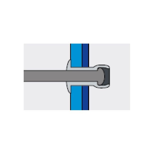 Заклепка вытяжная, стандартный бортик алюминий/нерж. сталь, Диаметр гильзы, d1 мм: 3,2, Длина гильзы, L  мм: 18,0 ,фото 4