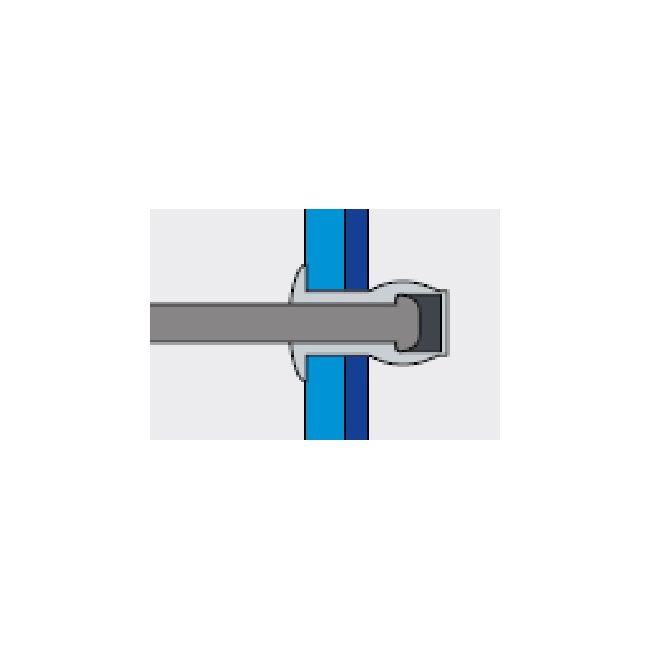 Заклепка вытяжная Ал/Ст 4,0х8 закрытая / станд. бортик Fasty, Диаметр гильзы, d1 мм: 4, Длина гильзы, L  мм: 8 ,фото 4