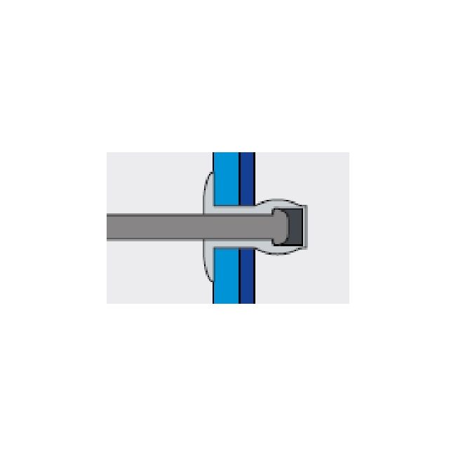 Заклепка вытяжная Ал/Ст 4,8х13 закрытая / шир. бортик 14 мм Fasty ,фото 4