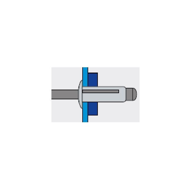 Заклепка вытяжная Ал/Ал 4,0х13,6 распорная / станд. бортик Bralo, Диаметр гильзы, d1 мм: 4, Длина гильзы, L  мм: 13,6 ,фото 3