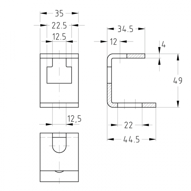Подвесная скоба Mupro, оцинкованная, для шпилек от М8 до М12 ,фото 3