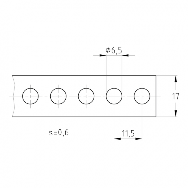 Перфорированная лента Mupro A2 прямая ширина ленты 17 мм отвертия 6.5 мм рулон 10м нержавейка 304 ,фото 2