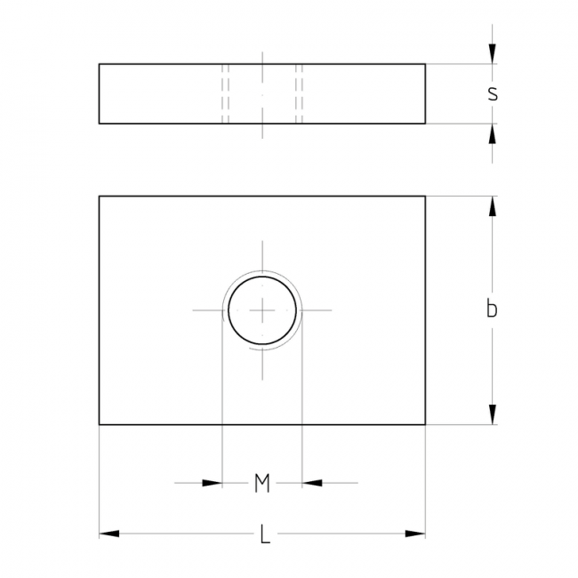 MPC-Гайка монтажная Mupro M16, 32,5 x 32,5 x 8мм, для профиля 38/24-40/120, оцинкованный ,фото 2