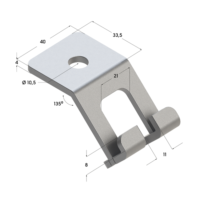 Скоба TB TR 45 4F2 Termoclip ,фото 3