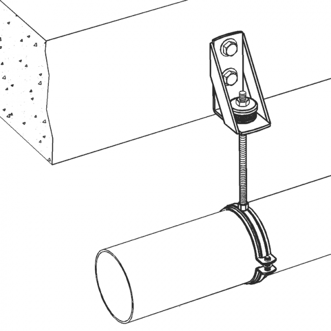 Угловая подвеска Mupro с виброизолятором DGL, оцинкованная ,фото 3