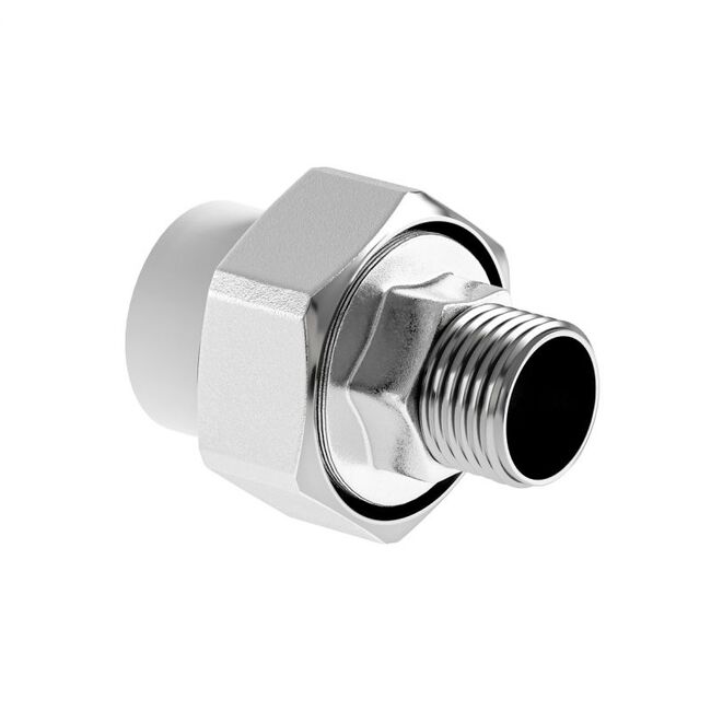 Муфта SLT AQUA PP-R комб. разъемная НР 50*1 1/2" американка SLTFM6505, Размер изделия: 50х1 1/2 