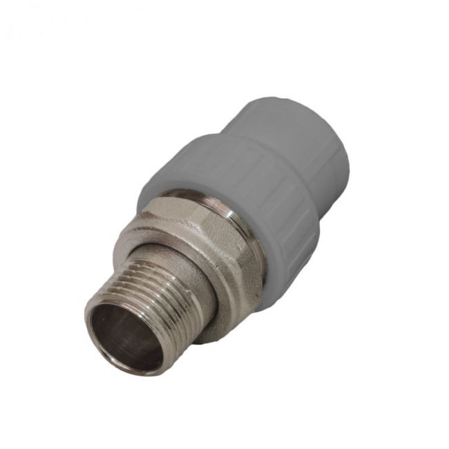 FV PPR Разборное соединение, патрубок – наружная резьба для радиатора, Размер изделия: 20x3/4 