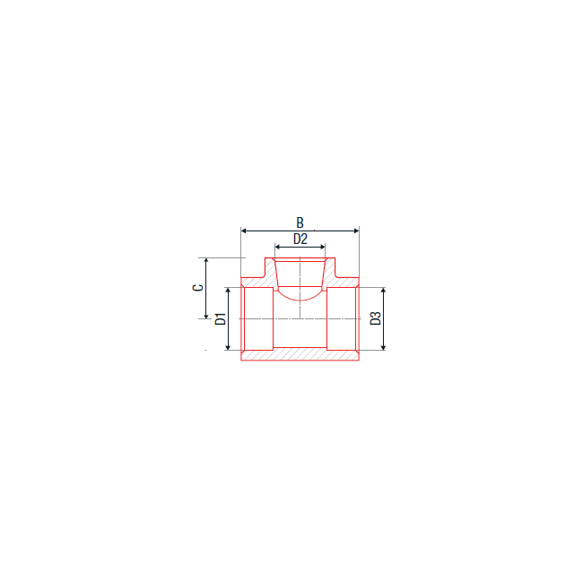 FV PPR Тройник переходной, Размер изделия: 20x25x20 ,фото 2