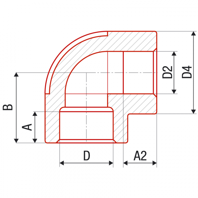 FV PPR Угольник переходной 90° ,фото 2