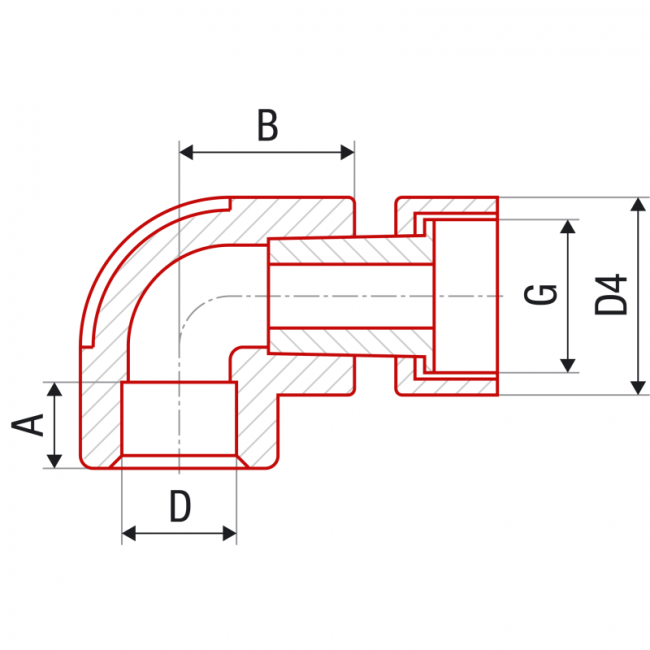 FV PPR Уголок 90° с накидной гайкой, Размер изделия: 20x1/2 ,фото 2