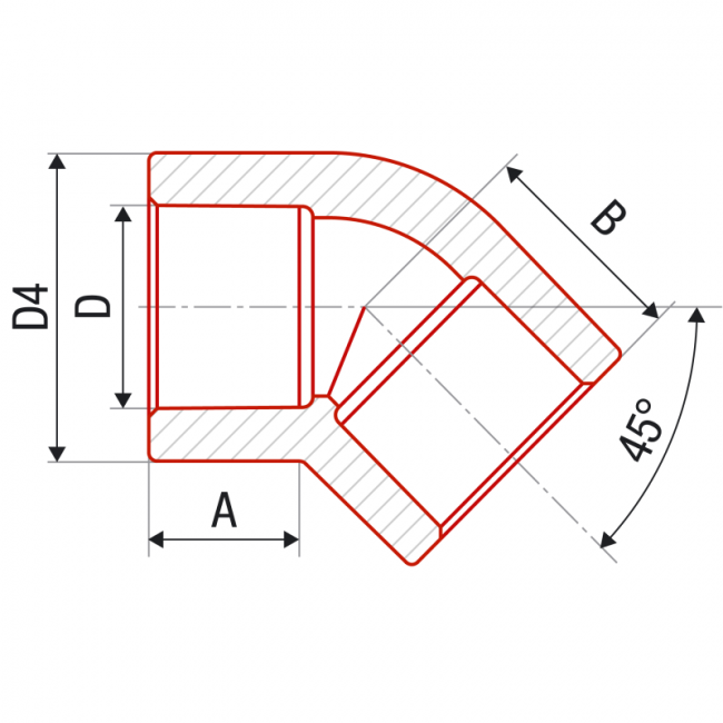 FV PPR Угольник 45°, Размер изделия: 16 ,фото 2