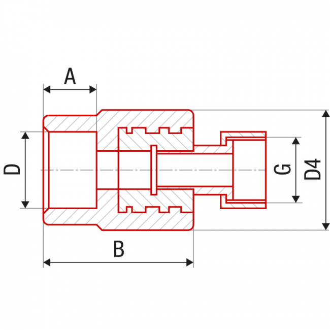 FV PPR Переходник с металл. резьбой внутренней с накидной гайкой, Размер изделия: 16x3/4 ,фото 2
