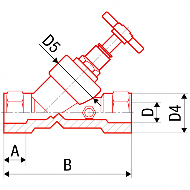 FV PPR Вентиль косой c выпускным клапаном, Размер изделия: 20 ,фото 2