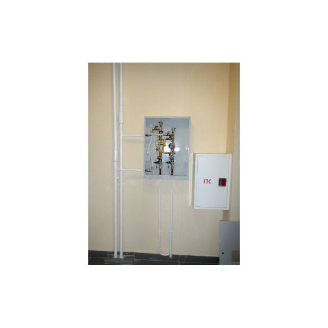 Квартирная станция Valtec отопительного контура (вертикальное исполнение) VT.IVCM, Характеристистики: т/сч - 0,6 куб.м/час, левая ,фото 2