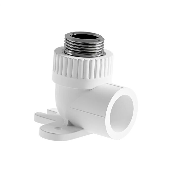 Отвод SLT AQUA PP-R с креплением комб. НР 25*1/2" SLTFY7251, Размер изделия: 25х1/2 