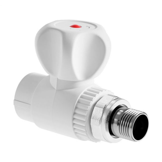 Кран SLT AQUA PP-R шаровой для радиатора 25*3/4" прямой SLTFA3252, Размер изделия: 25Х3/4 