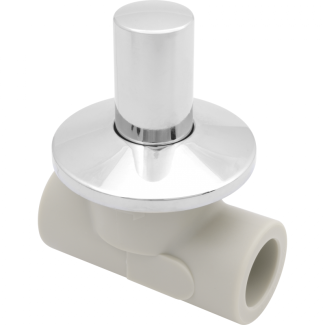 FV PPR Вентиль Laguna под штукатурку с металлической крышкой, Размер изделия: 25 